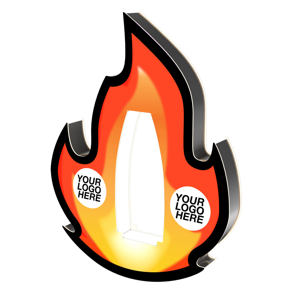 Fire Flame Emoji 🔥 Bottle Service Sign Presenter Glorifier