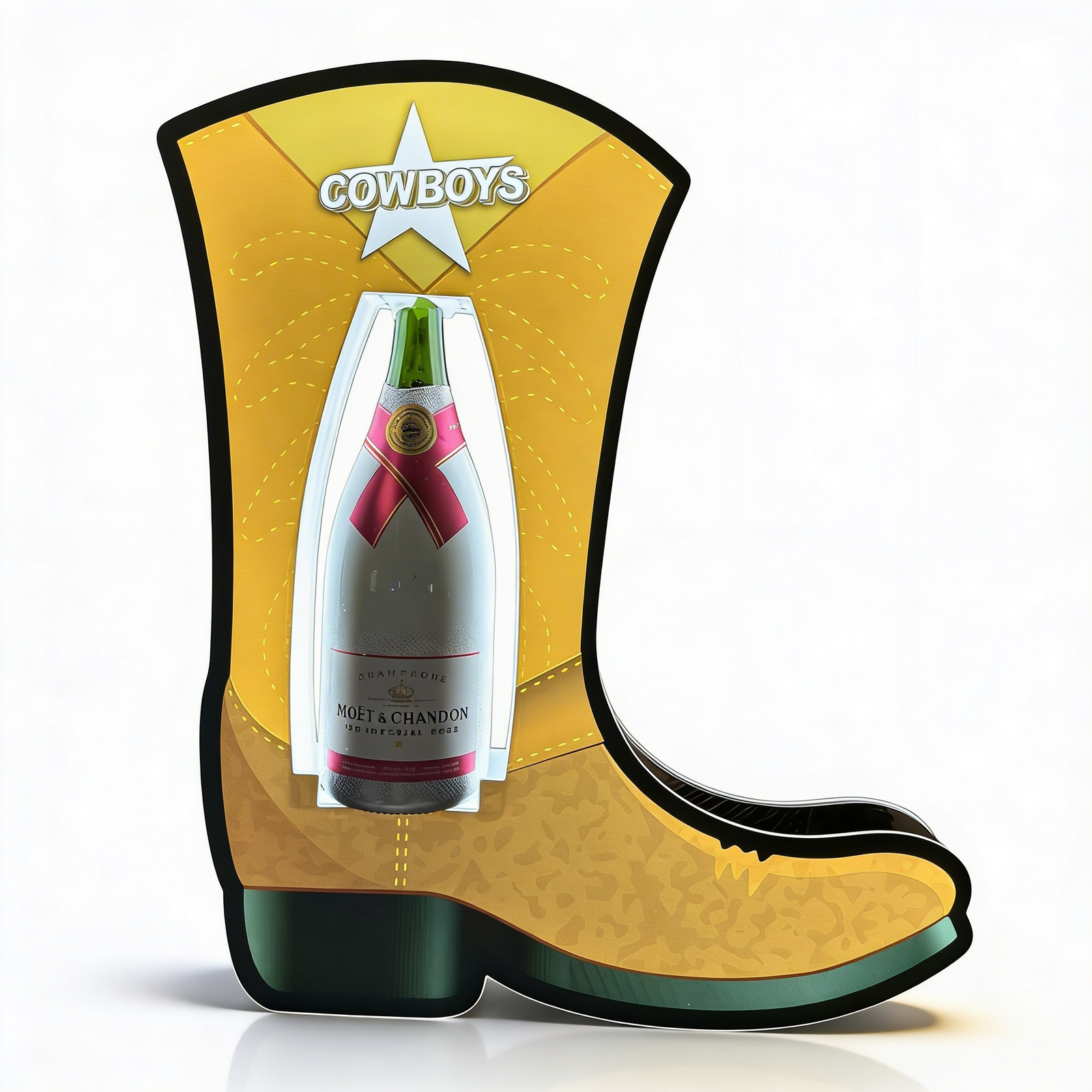 Cowboy Boot LED Bottle Presenter