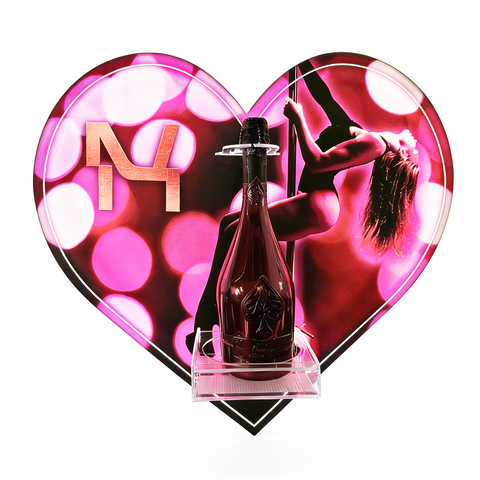 Heart LED Bottle Presenter