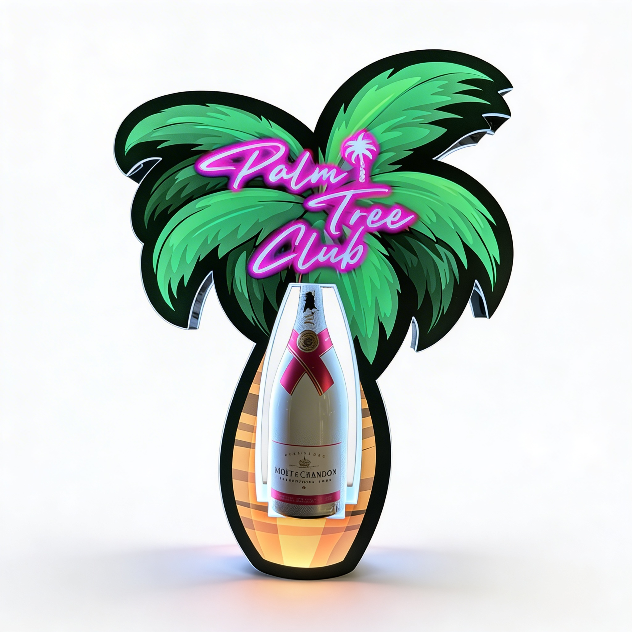 Palm Tree LED Bottle Presenter