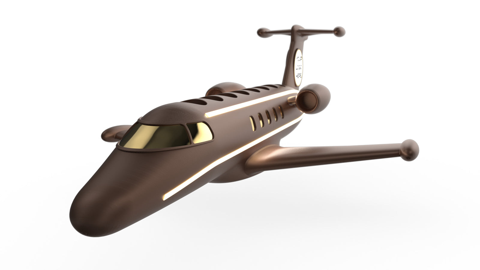 Illuminated 3D Airplane Jet Bottle Presenter Shot Tray
