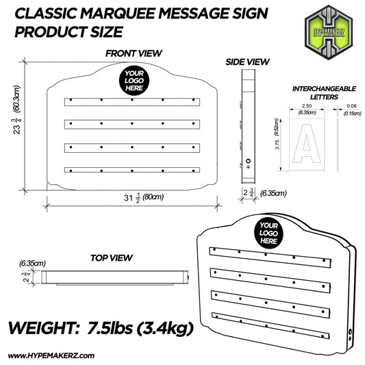 LED Marquee Sign | Light Up Message Board | Hypemakerz