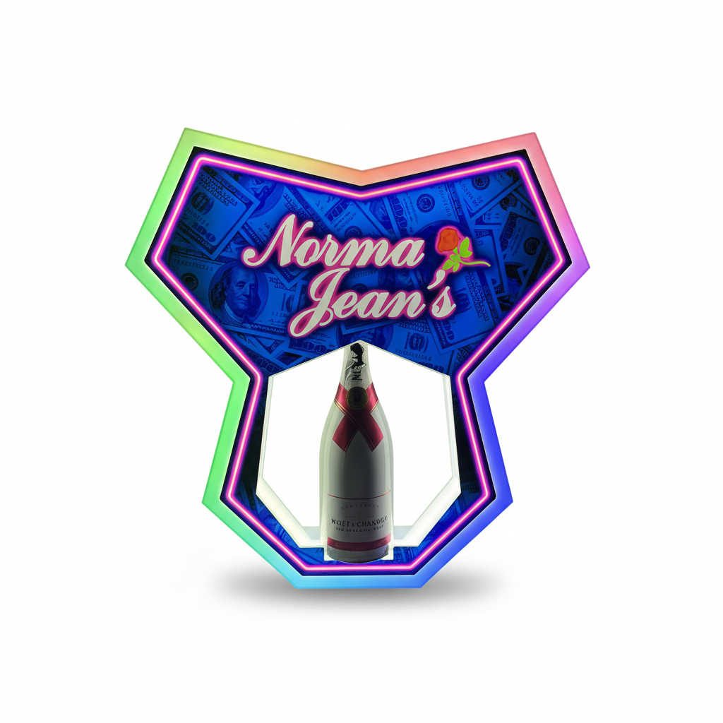 Nexus Bottle Service Sign