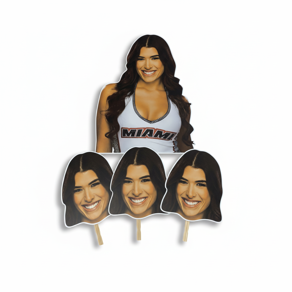Custom 24" Face Cutouts on Sticks (Foamboard)
