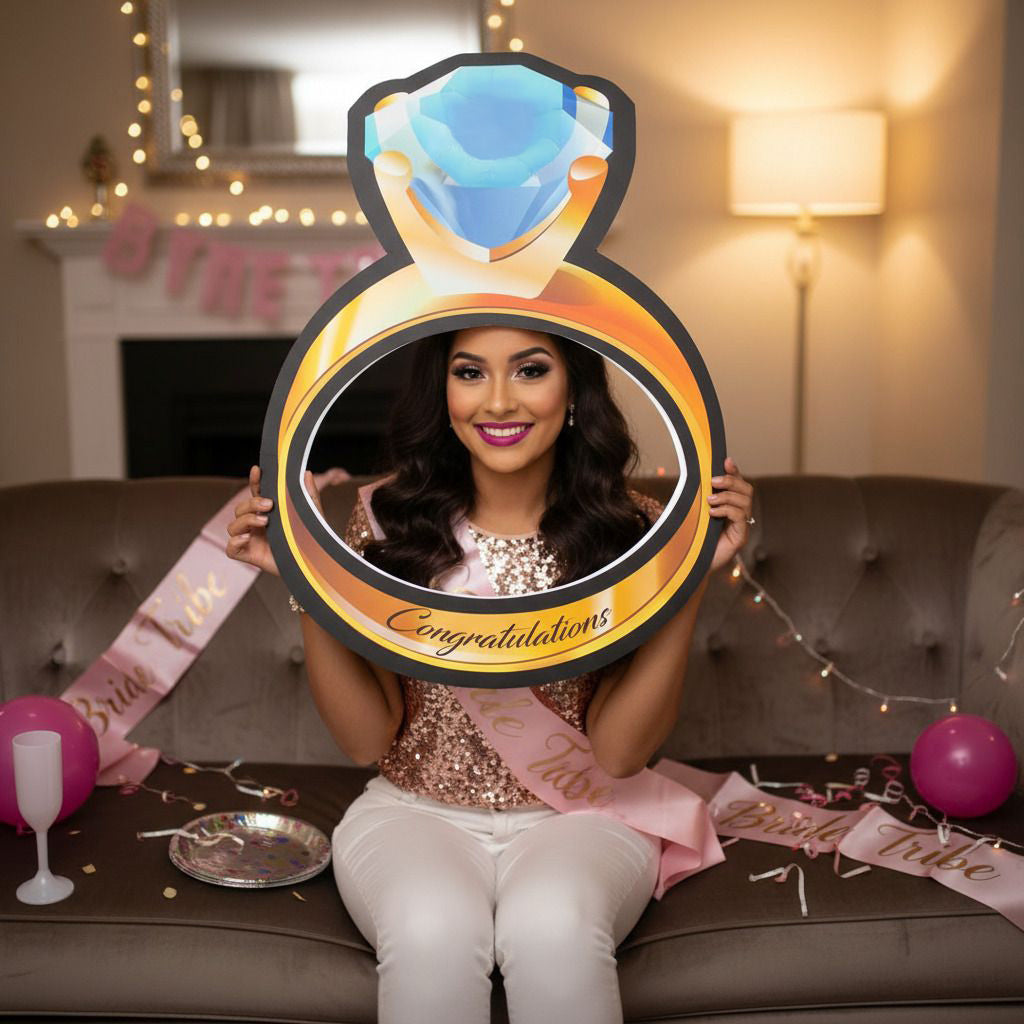 Illuminated Light Up LED Wedding Ring Prop