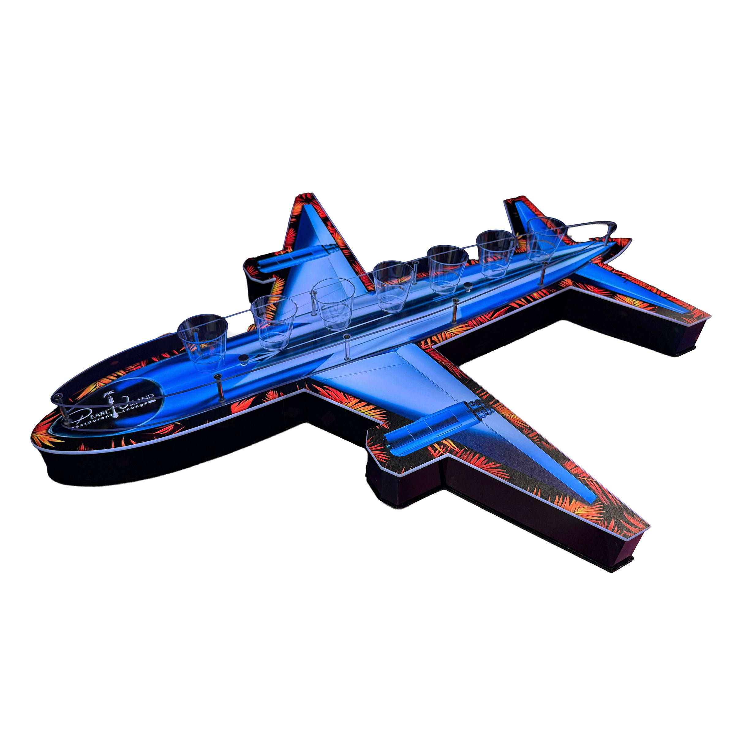 Flight Night LED Airplane Shot Tray
