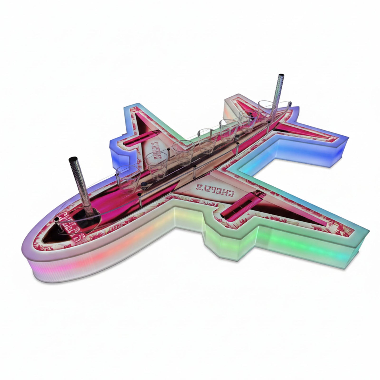 Flight Night LED Airplane Shot Tray