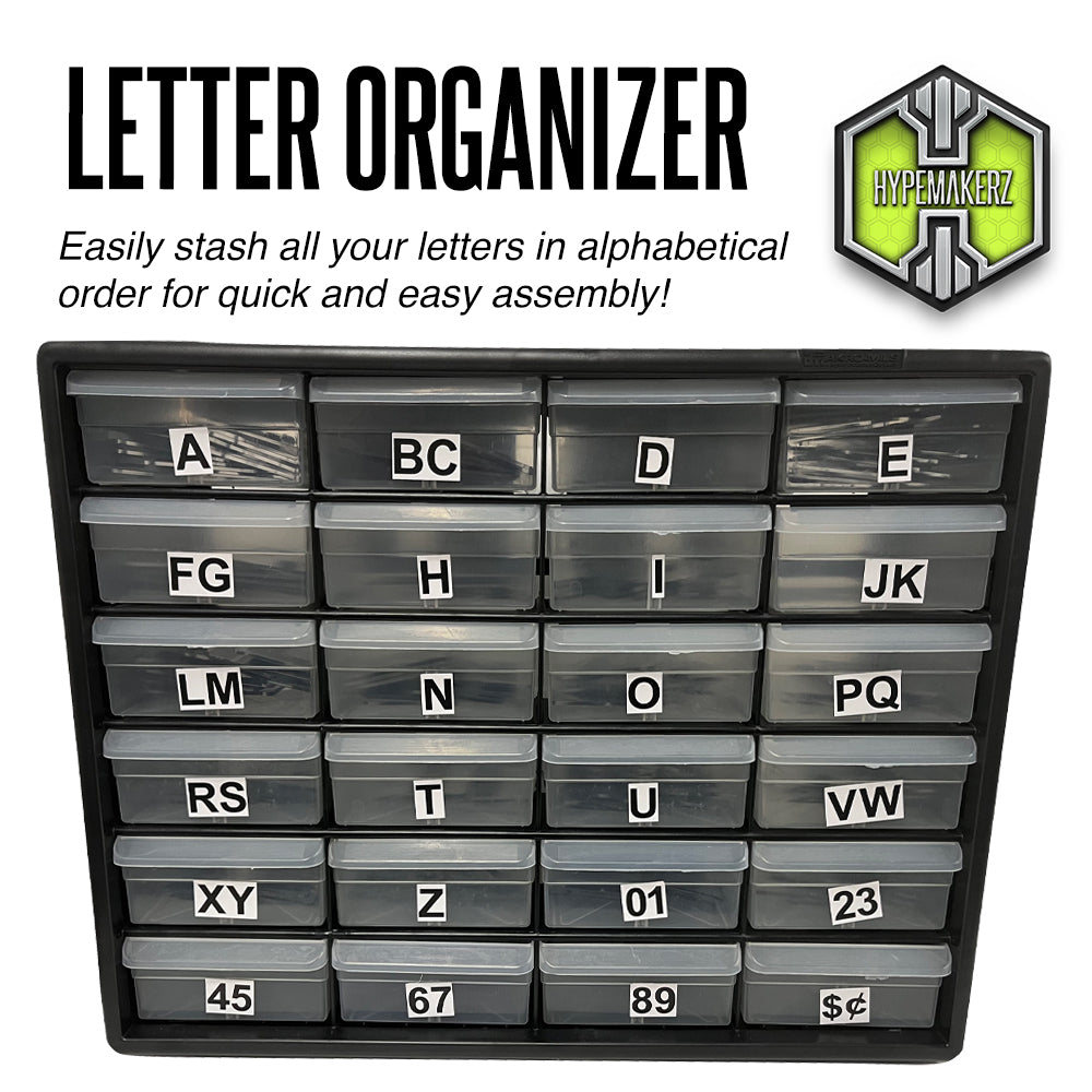 Organizer for Marquee Message Sign Letters